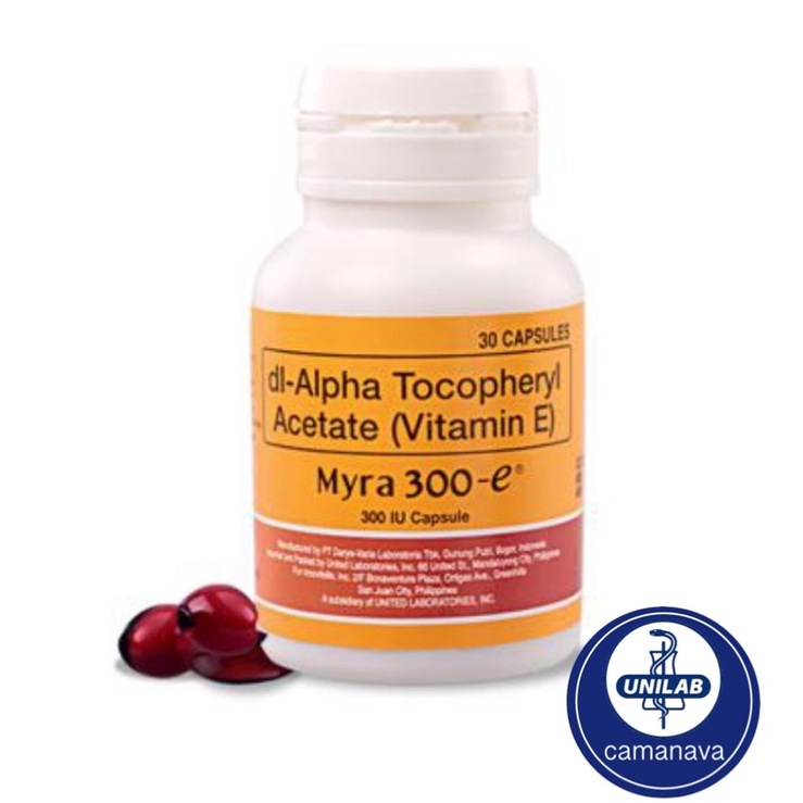 Health Unilab Myra E vitamin E 400IU 30s 300IU 30s Capsule dAlpha