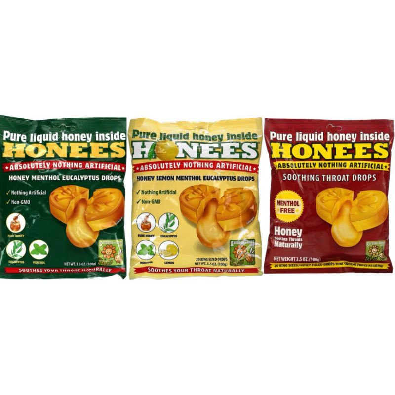 Herb Hub Honees, Honey Menthol Cough Suppressant, 20 Cough Drops