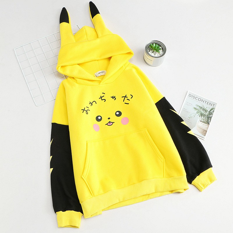 Women Pokemon Pullover Pikachu Girl Long Sleeve Hoodie Sweatshirt Top Shopee Philippines 3747