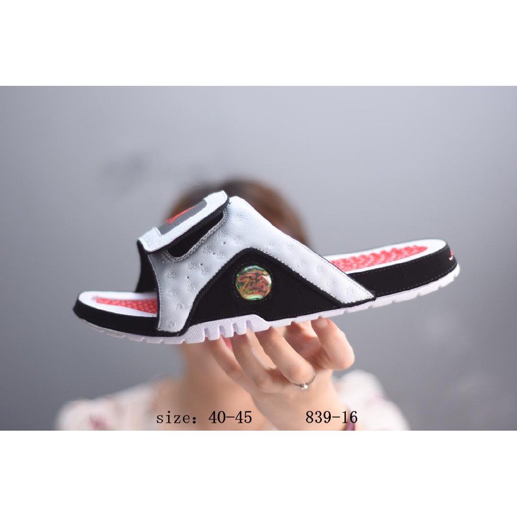 AJ Hydro 11 Bred AJ11 Men Sports Slippers Shopee Philippines