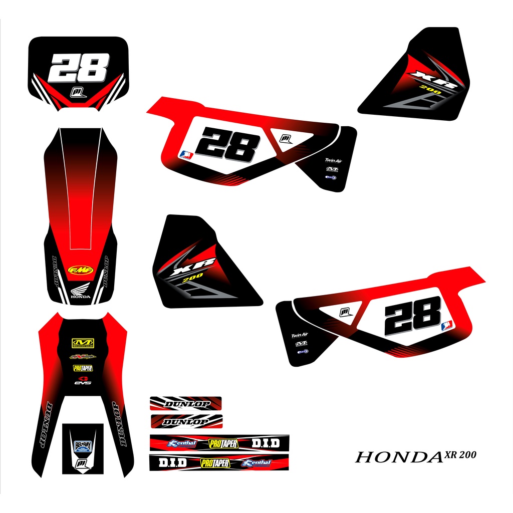 Full Decals For Honda Xr200 