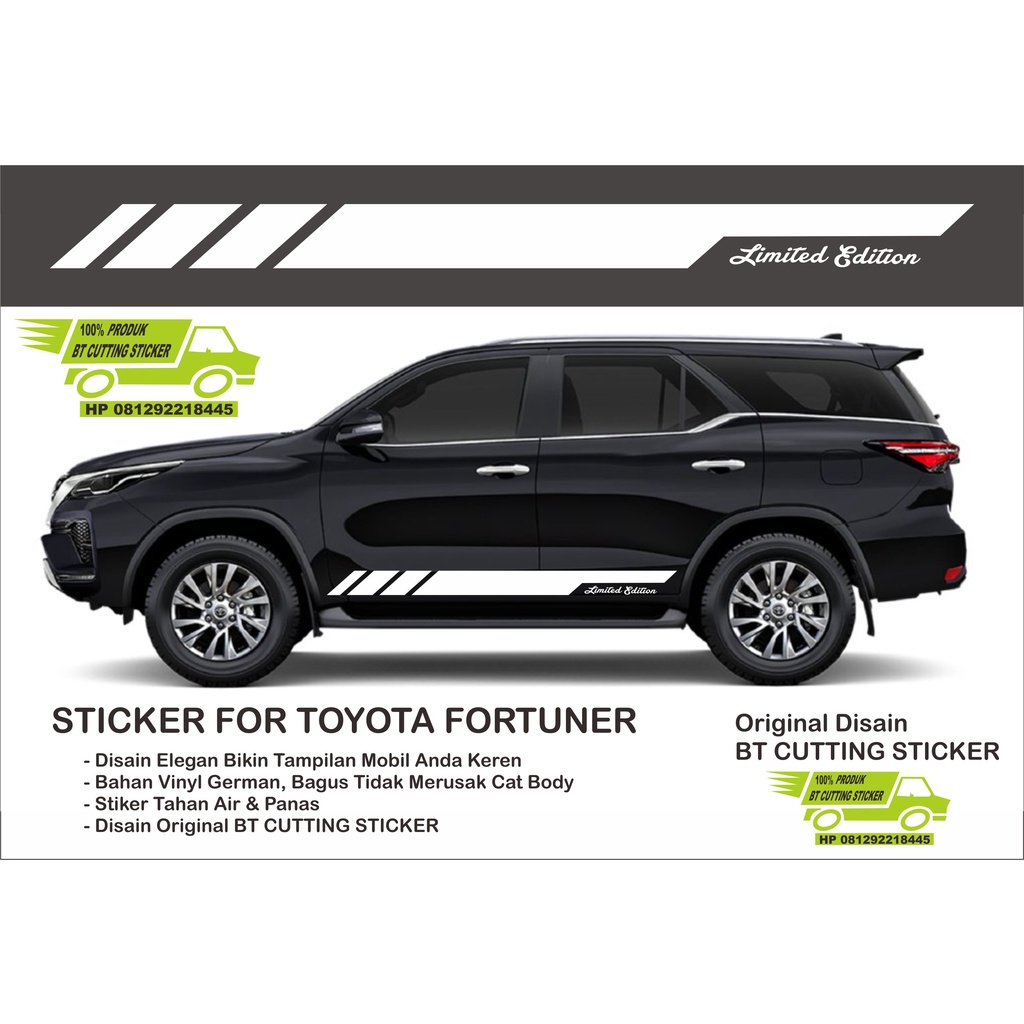 Toyota fortuner car sticker toyota fortuner sticker cutting fortuner