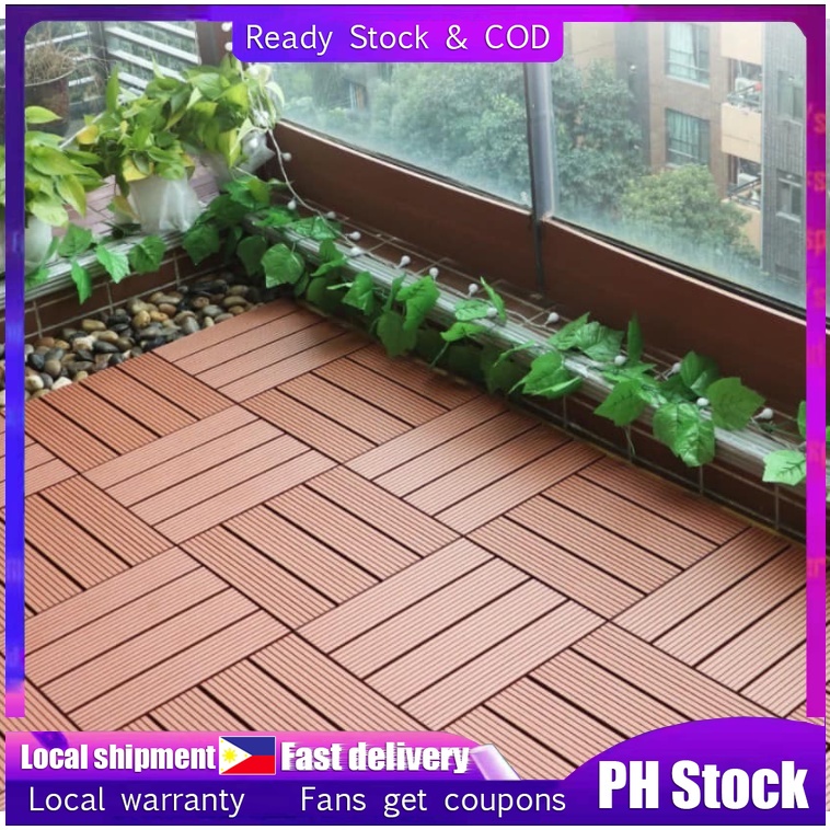 Floor Decking Tiles DIY Wood Plastic Composite Wood Decking Tiles