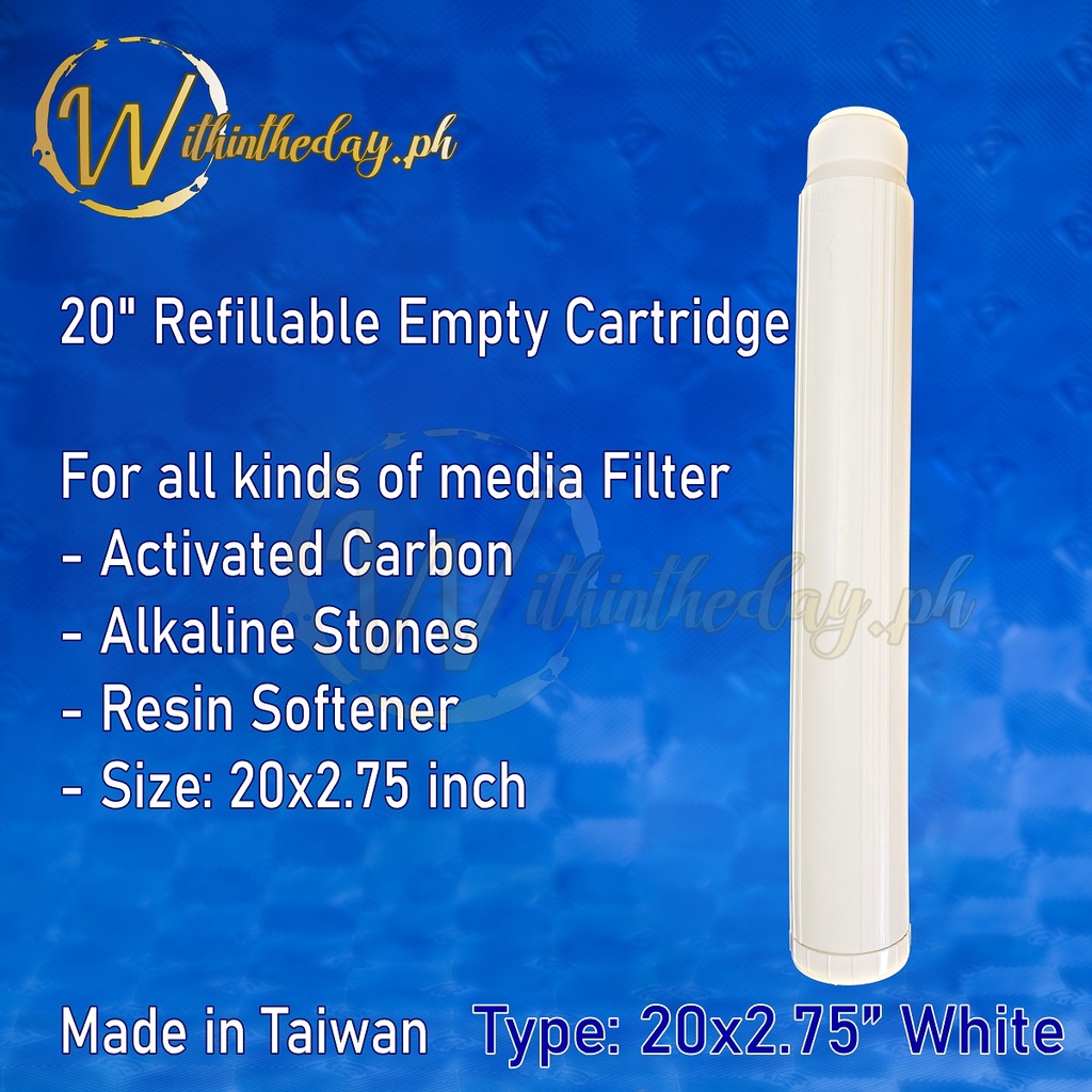 Refillable empty cartridge for Water Filter Media Activated Carbon