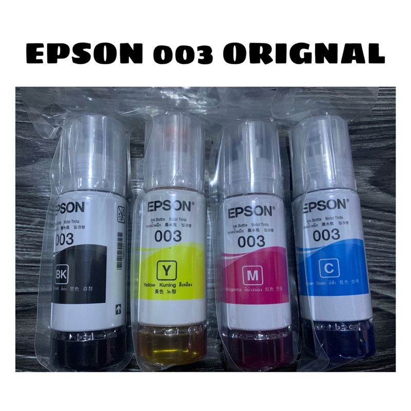 Epson 003 Black Cyan Magenta Yellow Ink Original L1110 L3110 L3116 L3150 L3156 L5190 Shopee 5479