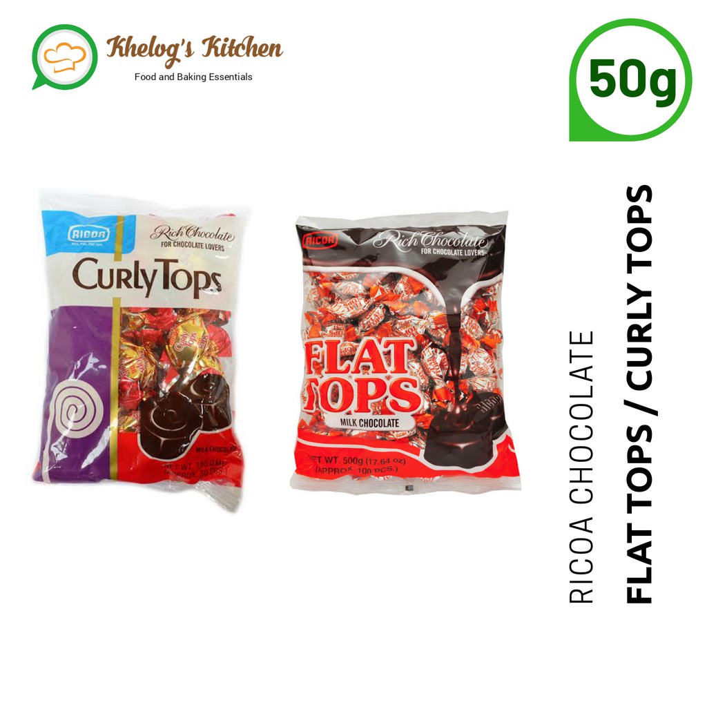 Flat Tops / Curly Tops Milk Chocolates 50g Shopee Philippines