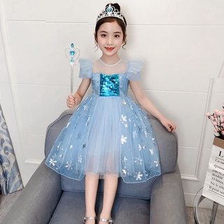 Baby Girls Dress 2 10Y Elsa Princess Dresses Disney Frozen Elsa Costume Dress Kids Dress Princess Girl Dresses Elsa Queen Cosplay Princess Dress Shopee Philippines