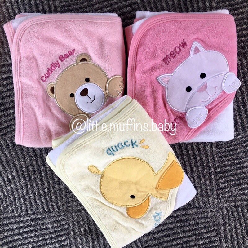 Newborn Hooded Baby Receiving Blankets/ Terry Towels for Boys and Girls