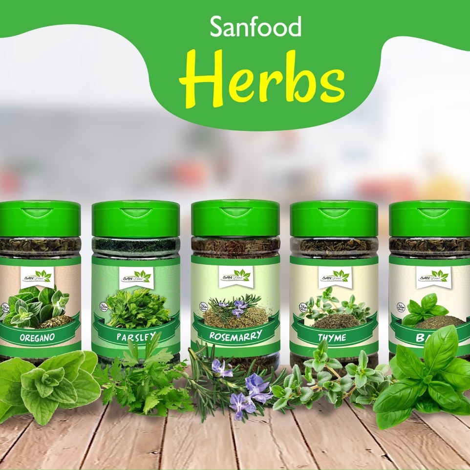 Sanfood Herba Herbs Herb Herb All Variants Basil, Parsley, Oregano
