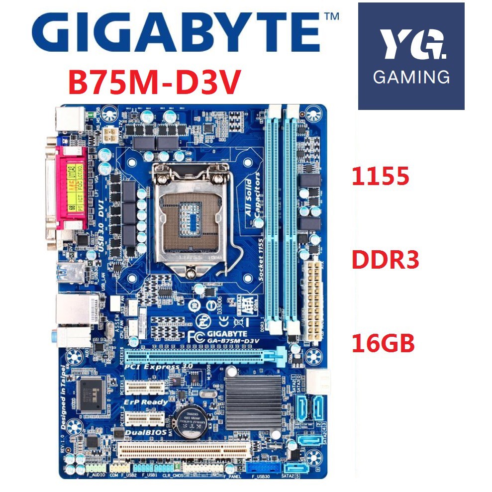 GIGABYTE GA-B75M-D3V Desktop Motherboard B75M-D3M B75M-D2P B75M-HD3 B75 ...
