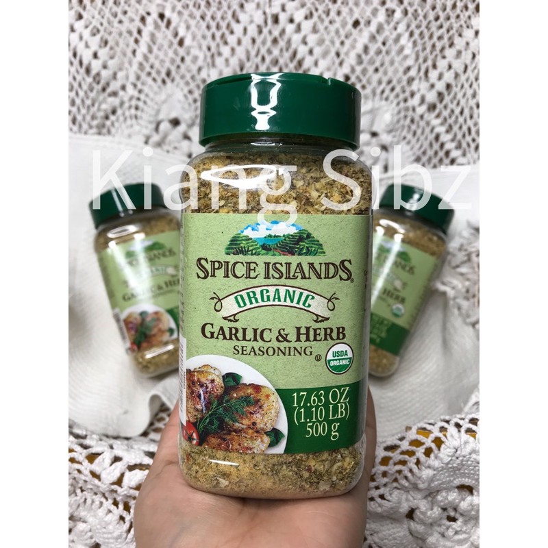 2-Pack Spice Islands Garlic & Herb Seasoning Organic 17.63 oz/500 g