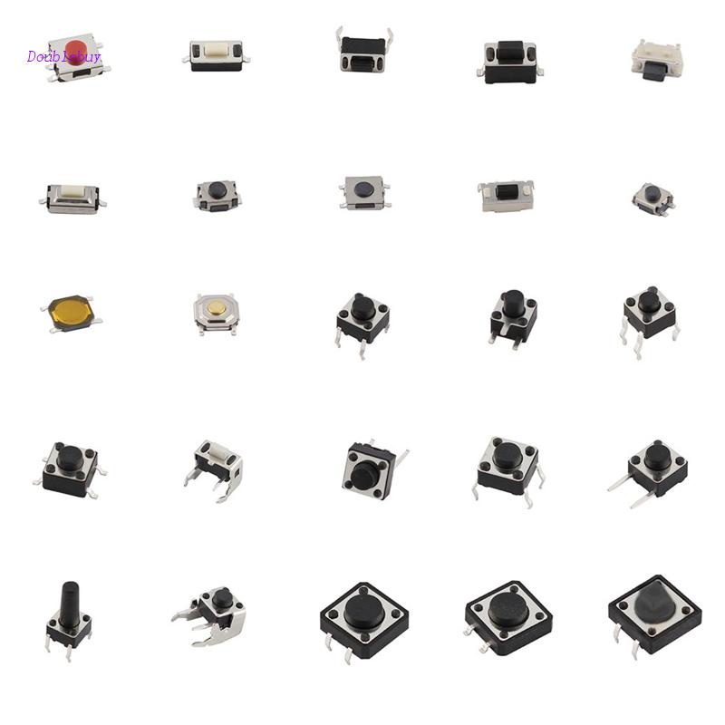 Doublebuy 25Types Push Button Switch Tact Micro Momentary Tactile ...