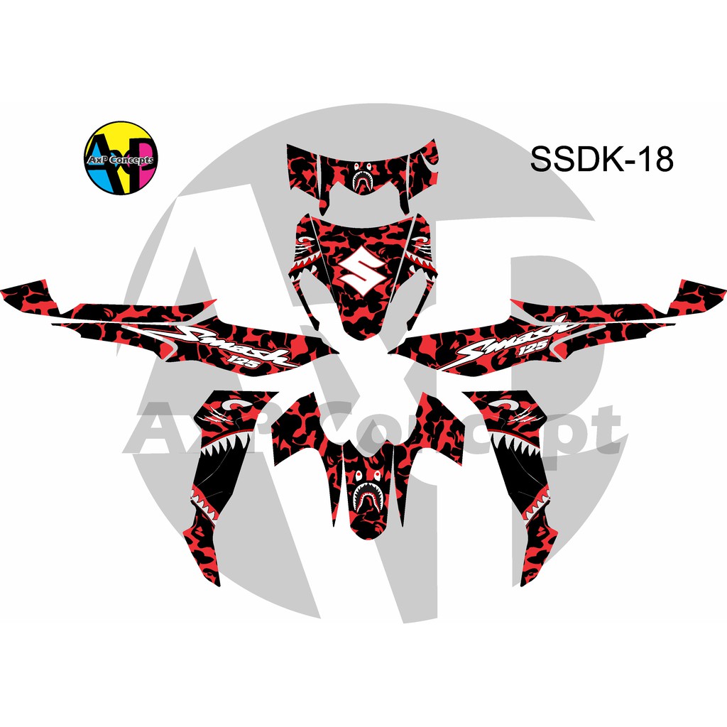 Suzuki Smash 115 Full Decals SSDK-18 (Laminated) | Shopee Philippines