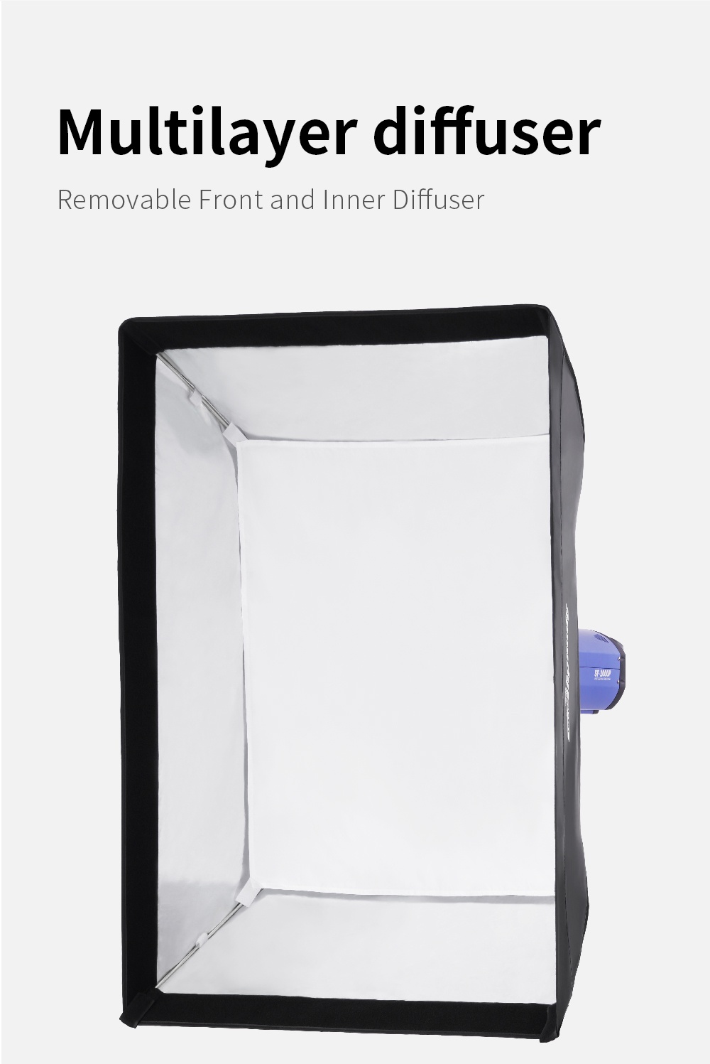 Diffusore Per Ombrello Parabolico Selens 165 Cm (65") – Per U65-R, Esagonale Bianco