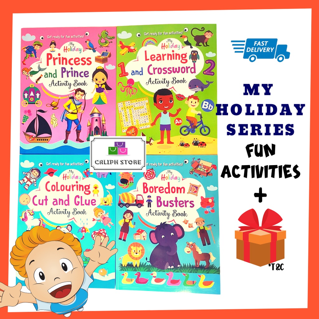 LAST MY HOLIDAY SERIES ACTIVITY BOOK Fun Activity Series Cut and Glue ...