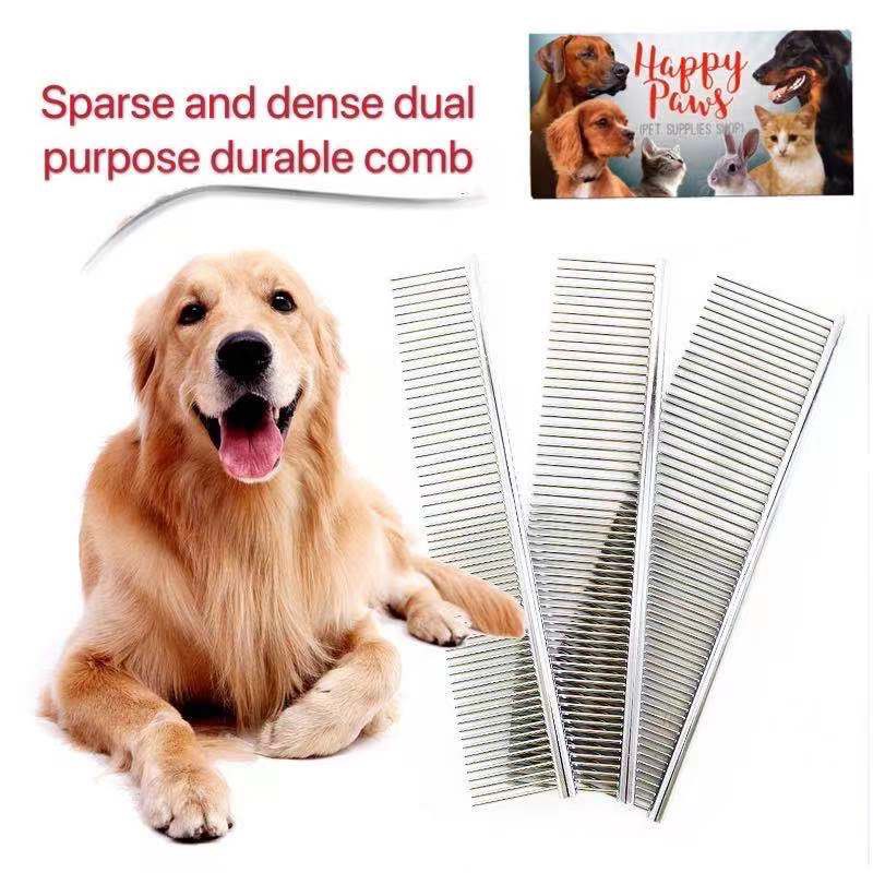 HAPPY PAWS PET】Pet Dog Cat Pro Grooming Tool Stainless Comb Hair