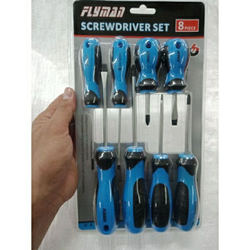 Original Flyman Screw Driver Set 8pcs ( Flat and Phillips screwdriver ...