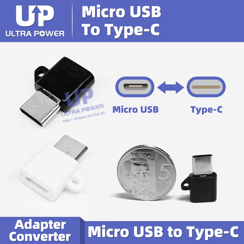 Micro USB to Type-C adapter converter Small and Simple Multi-Device ...