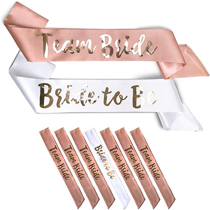 6+1 Bride to Be and Team Bride Sash Set Bachelorette Party Decorations