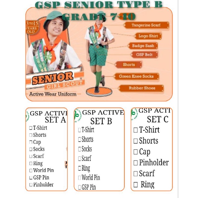 SENIOR GIRL SCOUTS ACTIVE WEAR (TYPE B) Shopee Philippines