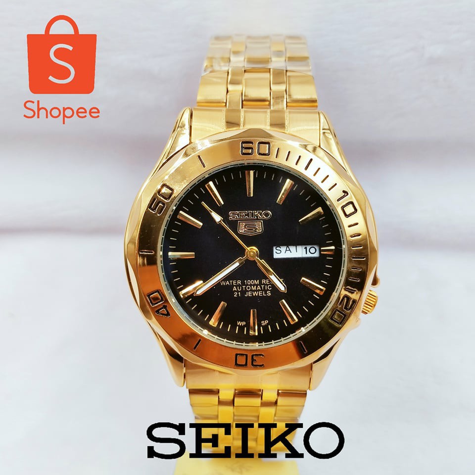 watch relo Seiko-5 Men's watch Double Date Japan Movement Automatic Hand  Movement Water Resist | Shopee Philippines