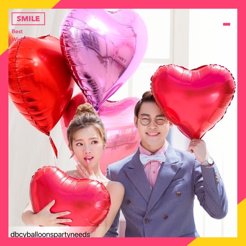 18inch red heart shape foil balloon birthday partyneeds wedding ...