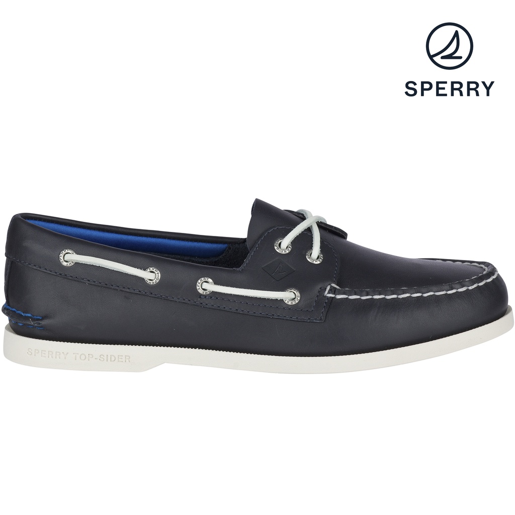 Sperry Women's Authentic Original 2-Eye Plush Navy Boat Shoe STS19262 ...