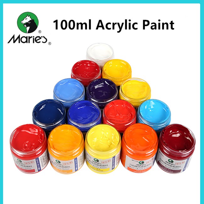 Marie's 75ml Acrylic Colors Paint Tubes -104 -Titanium White