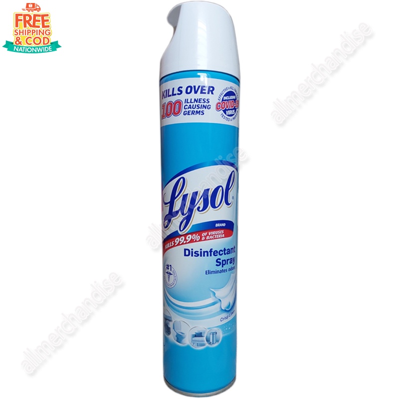 COD Lysol Disinfectant Spray Crisp Linen Scent 510 grams Shopee