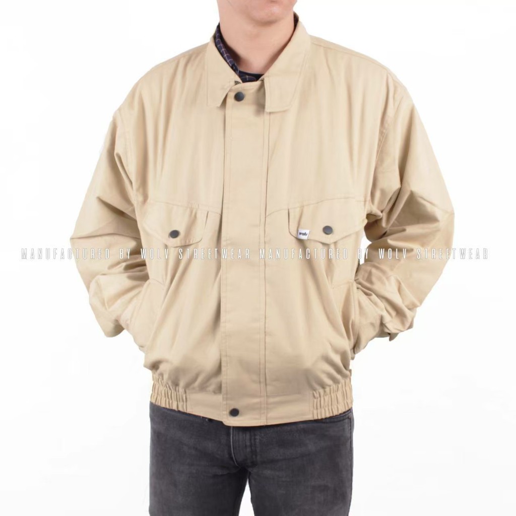 PRIA Casual Acrylic Canvas flight Men s bomber Jacket Shopee Philippines