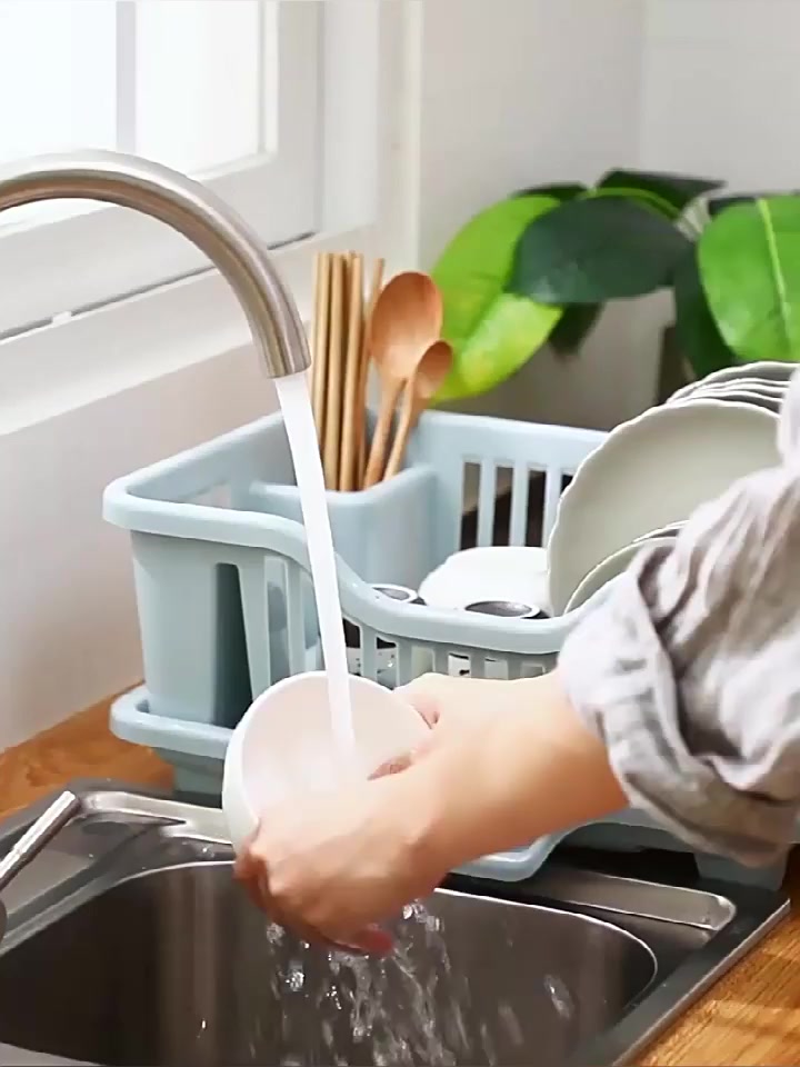coco Kitchen Shelves Plastic Dish Rack Kitchen Utensil Dish Storage ...