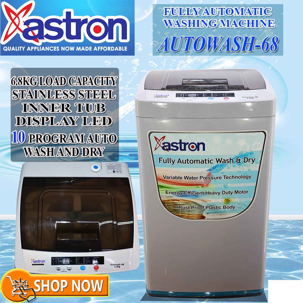 Astron AUTOWASH68 Fully Automatic Washing Machine 6.8 kg Capacity