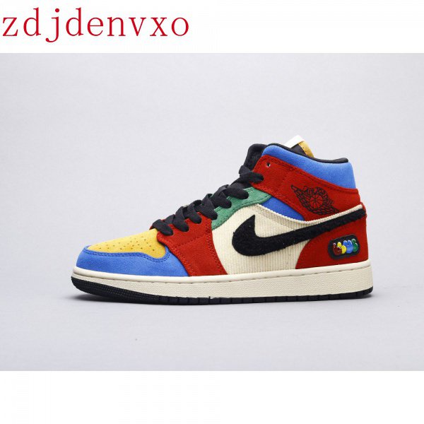 blue the great x air jordan 1 mid fearless mens