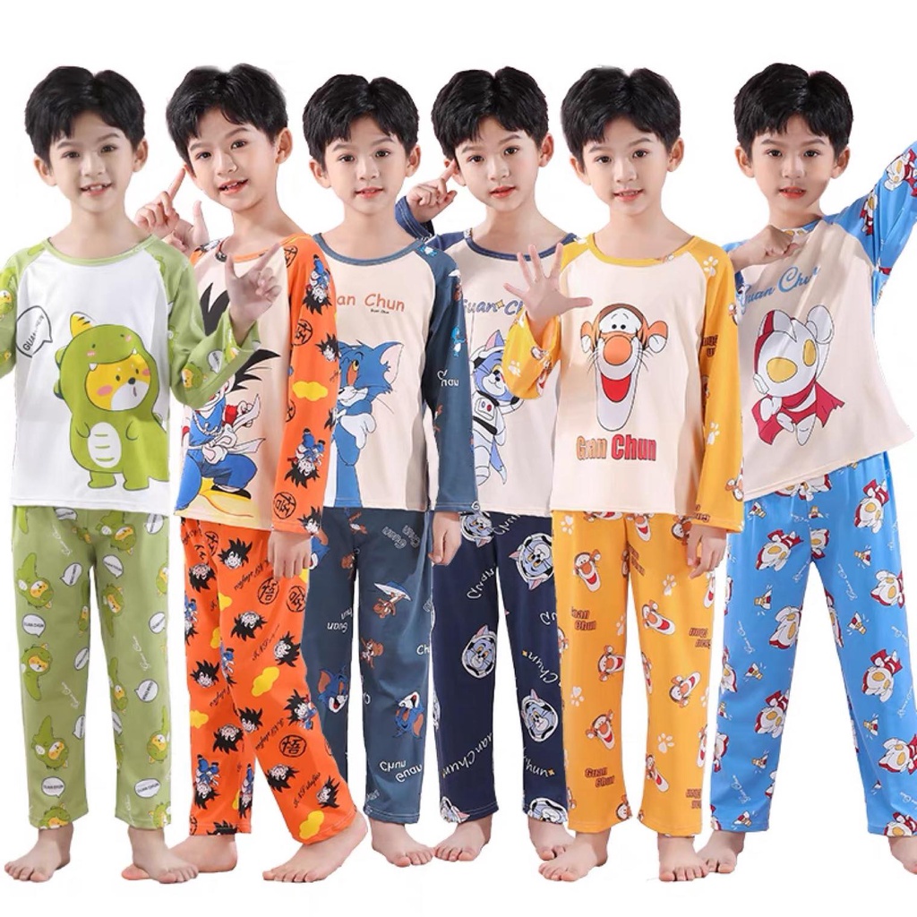 @FOREVER Kids Sleepwear Random Terno Long sleeve Pajama Set for Boys ...
