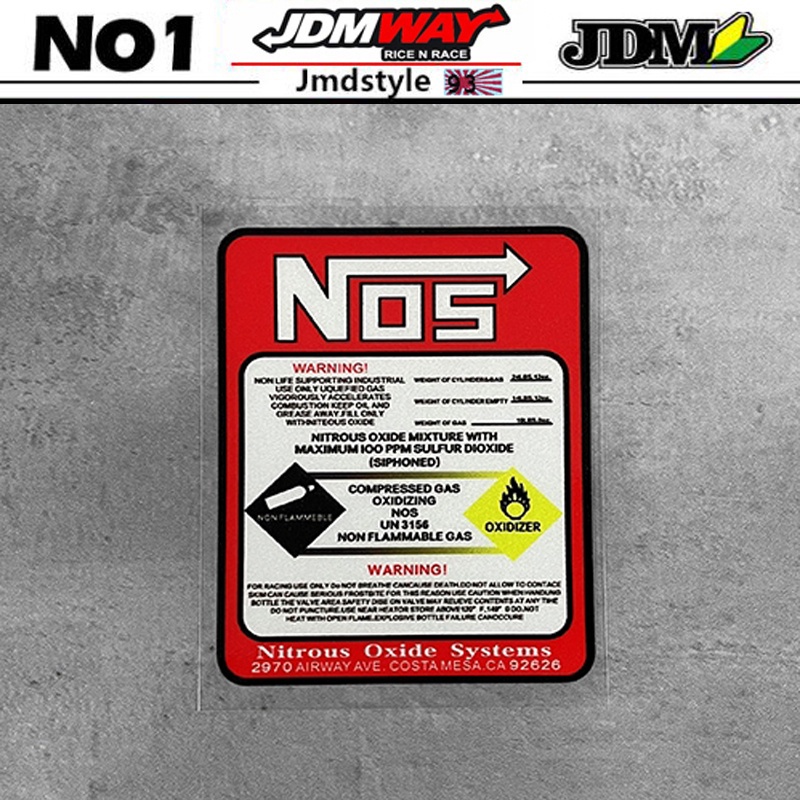 Creative Car Racing Stickers NOS Nitrous Oxide Systems Stickers Tuning