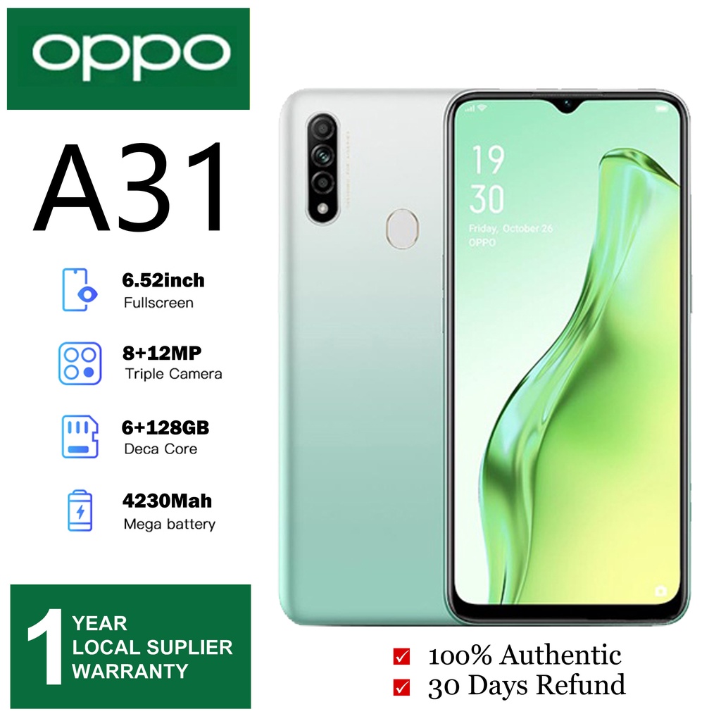 OPPO A31 8GB RAM+ 256GB ROM 100 original brand new 6.52 inch Full