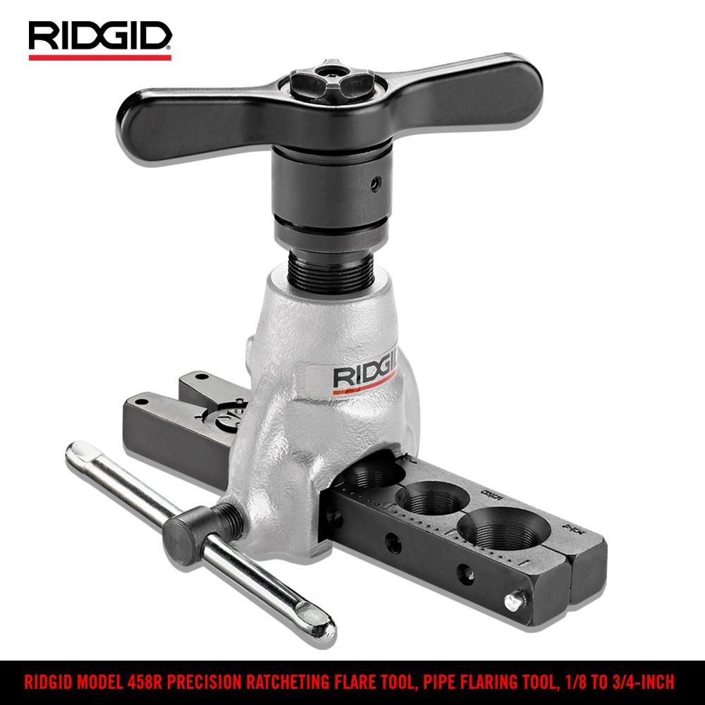RIDGID Model 458R Precision Ratcheting Flare Tool, Pipe Flaring Tool, 1