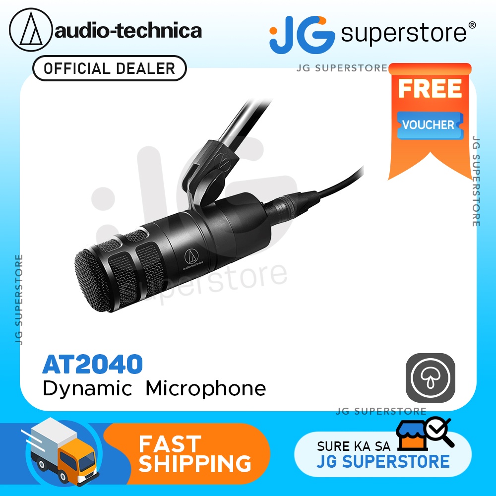 Audio Technica AT2040 Hypercardioid Dynamic Podcast Microphone 80-16000 ...