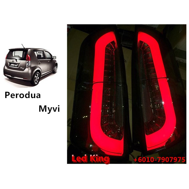 Perodua Myvi Se 05-10 Tail Lamp Light Bar Running Lamp Smoke Black Set ...