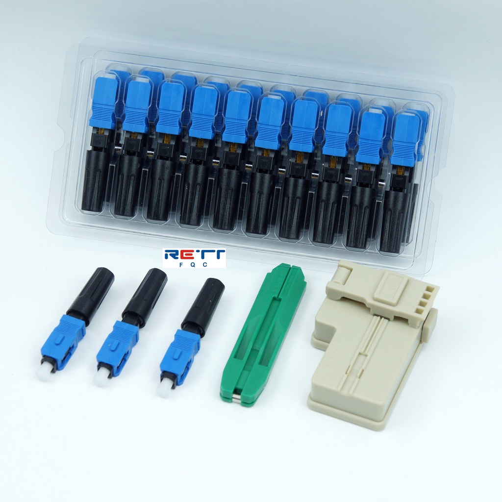 SC UPC Fiber Optic Fast Connector Single Mode 9/125 fiber Embedded SC ...