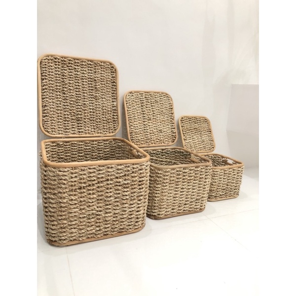 Rattan Basket with cover | Shopee Philippines