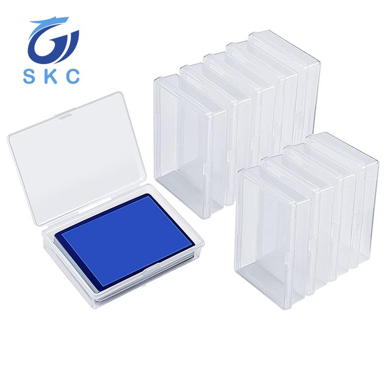10Pcs Playing Card Box Trading Card Case Clear Plastic Storage Box