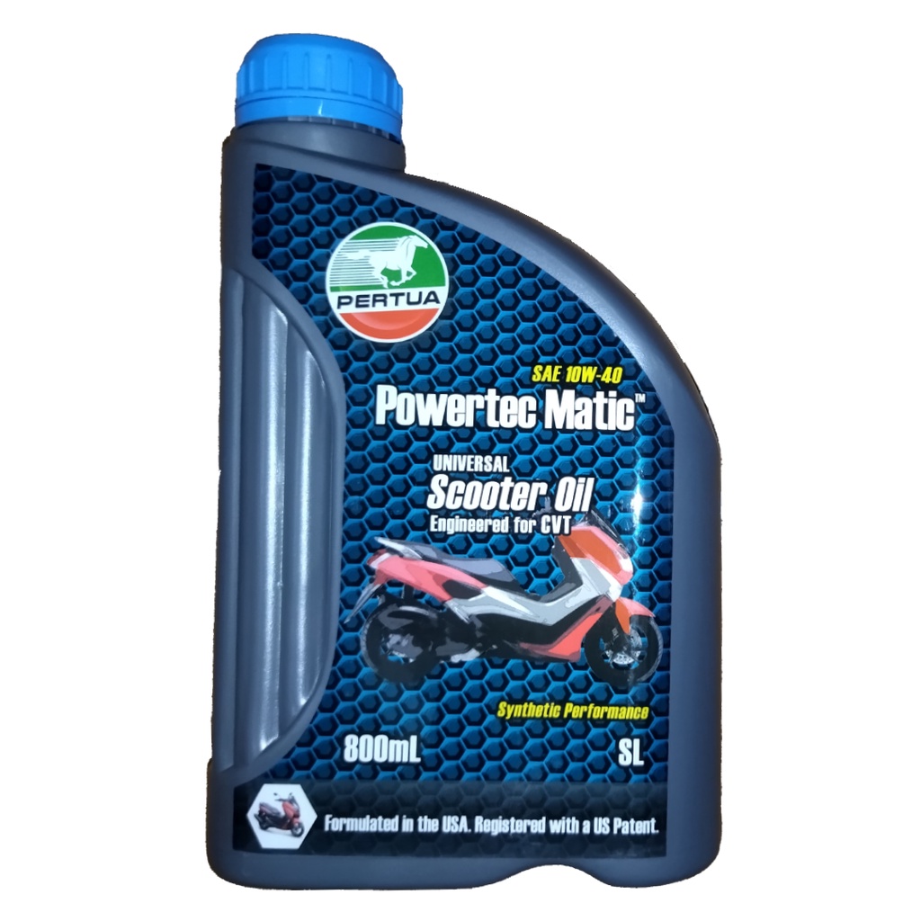 PERTUA POWERTEC MATIC SCOOTER OIL 10W-40 800ML | Shopee Philippines