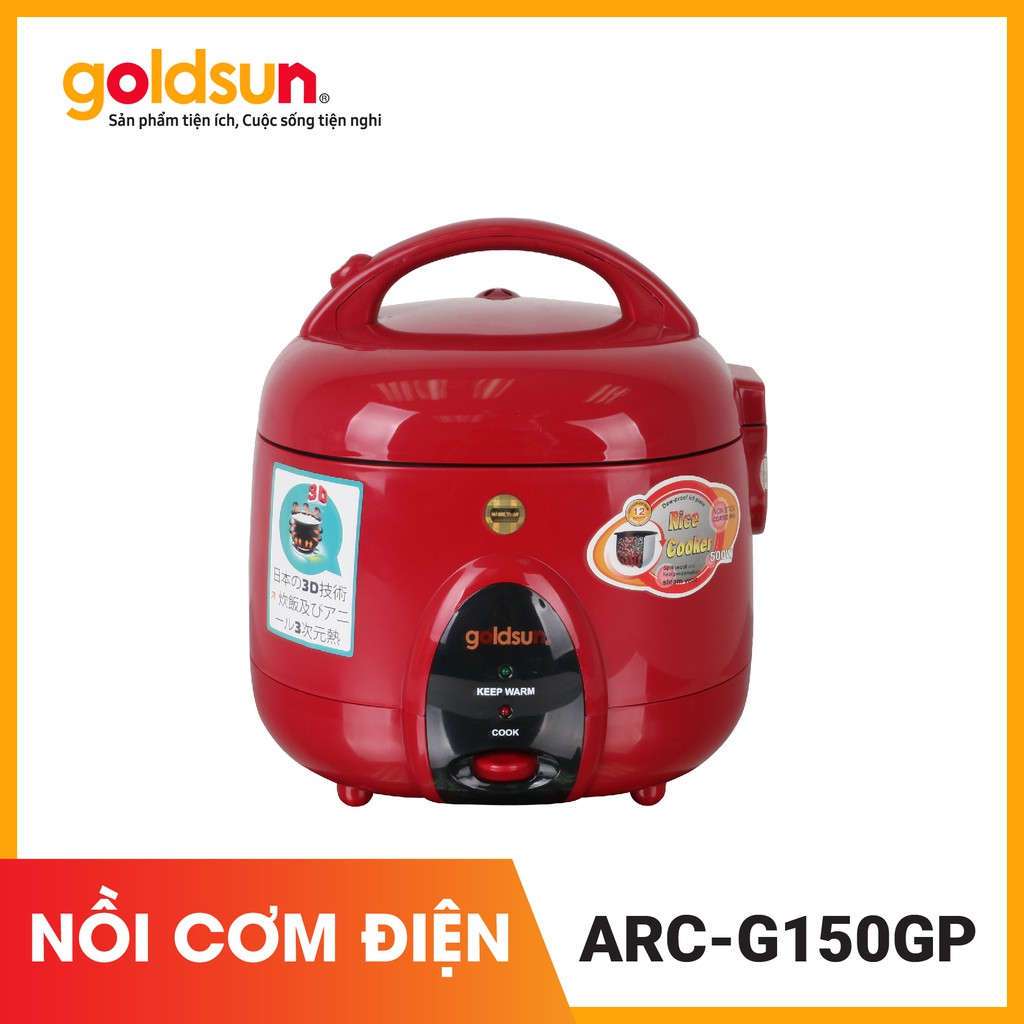 Goldsun 1.5L rice cooker with 3D technology ARC-G150GP (red) | Shopee ...