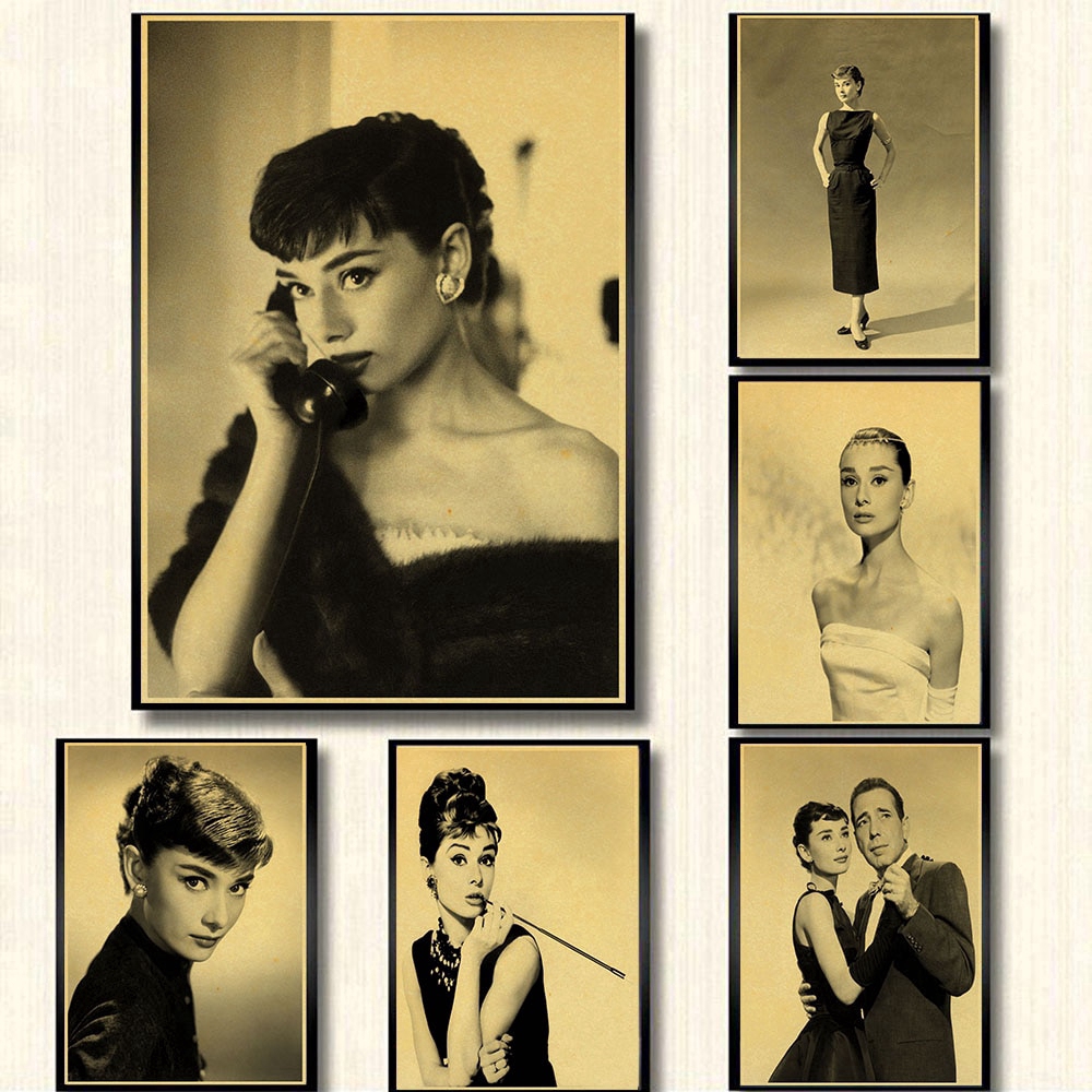 Fashion Girl Audrey Hepburn Posters Vintage retro poster Home ...