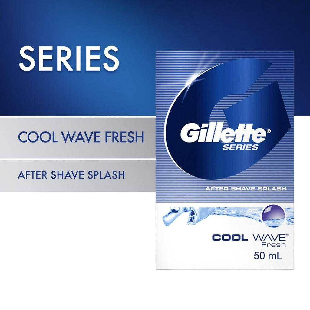 Gillette Shaving Cream Series Cool Wave Afterwave Splash 50ml Shopee