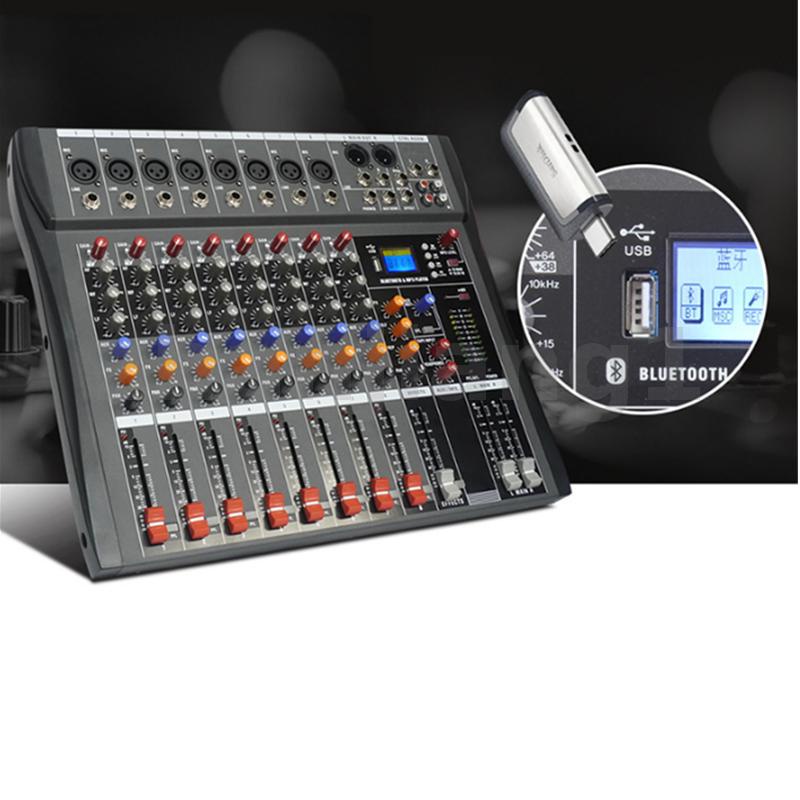 Mixer Sound Mixing Consoles 8 bluetooth USB Audio Channels Professional