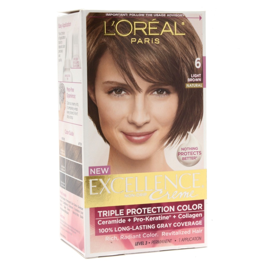 Loreal Paris Excellence Cream Hair Color 6 Light Brown Shopee Philippines 