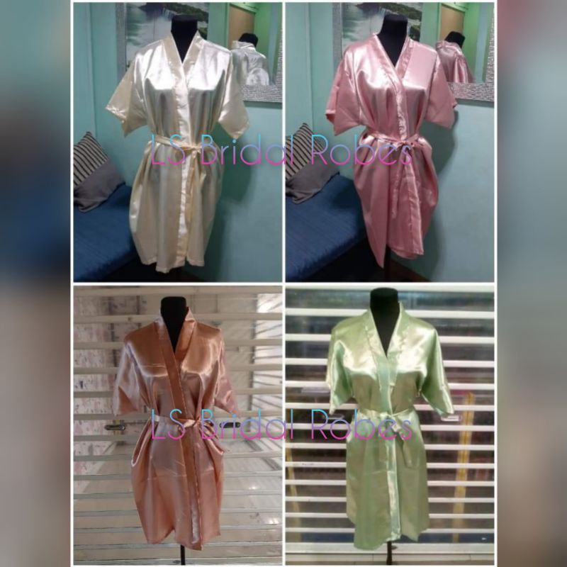 CLASSIC ROBE for Bridesmaid / Bridal Satin Robe & Entourage Robes ...