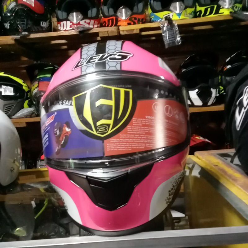 FULL FACE HELMET (Dual visor) LEV3 | Shopee Philippines